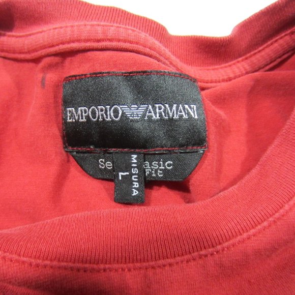 Emporio Armani Women's Red Car Vintage tee Top T-shirt L - Picture 5 of 8